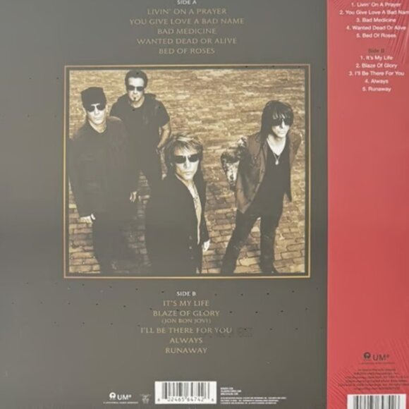 New & Sealed Bon Jovi Greatest Hits Limited Edition Tiger Eye Vinyl LP - Picture 4 of 4